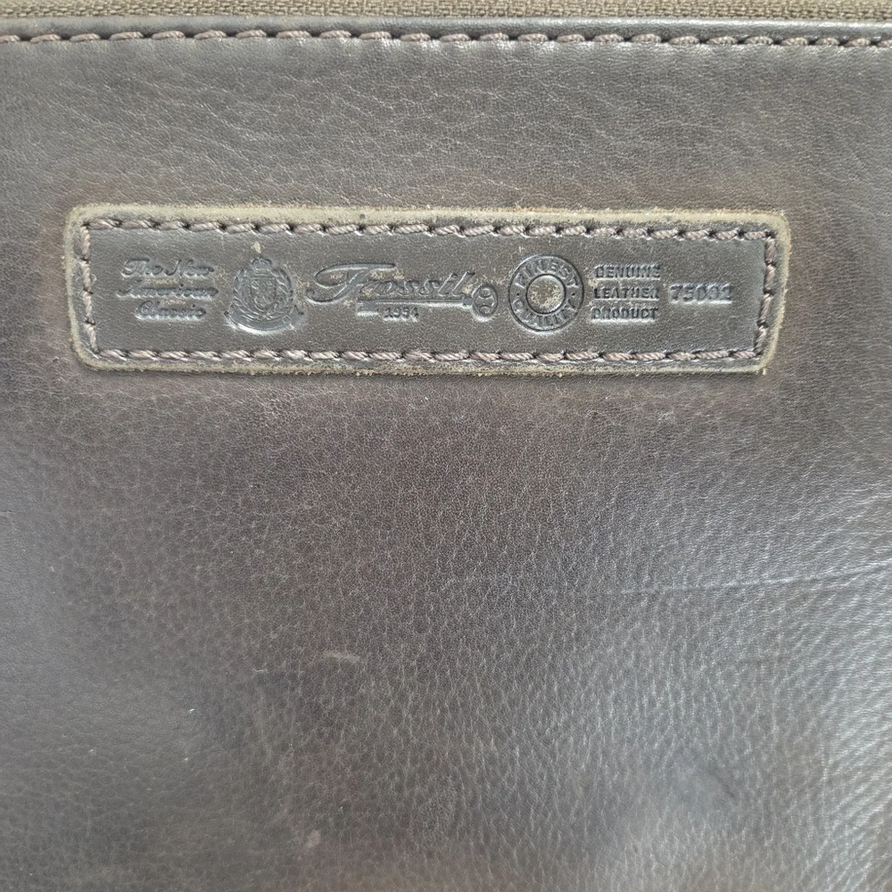 Vintage Y2K Fossil New American Classic Key Brown Leather Crossbody Purse Bag - Picture 7 of 16